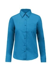 JESSICA - CAMISA DE SENHORA DE MANGA COMPRIDA TRAT (Turquesa)