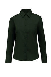 JESSICA - CAMISA DE SENHORA DE MANGA COMPRIDA TRAT (Verde floresta)