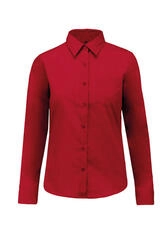 JESSICA - CAMISA DE SENHORA DE MANGA COMPRIDA TRAT (Vermelho)
