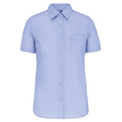 JUDITH - CAMISA DE SENHORA DE MANGA CURTA TRATAMEN (Azul ceu)