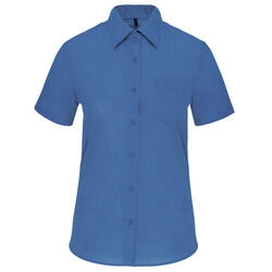 JUDITH - CAMISA DE SENHORA DE MANGA CURTA TRATAMEN (Azul cobalto)