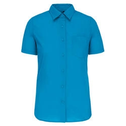 JUDITH - CAMISA DE SENHORA DE MANGA CURTA TRATAMEN (Turquesa)