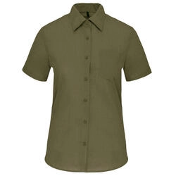 JUDITH - CAMISA DE SENHORA DE MANGA CURTA TRATAMEN (Verde khaki)