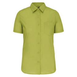 JUDITH - CAMISA DE SENHORA DE MANGA CURTA TRATAMEN (Verde lima)