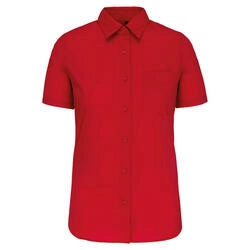 JUDITH - CAMISA DE SENHORA DE MANGA CURTA TRATAMEN (Vermelho)